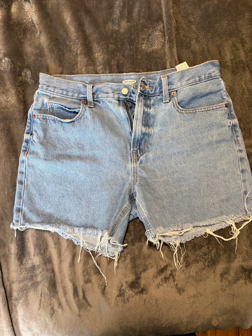 Old Navy Light Blue Frayed Hem Denim Shorts